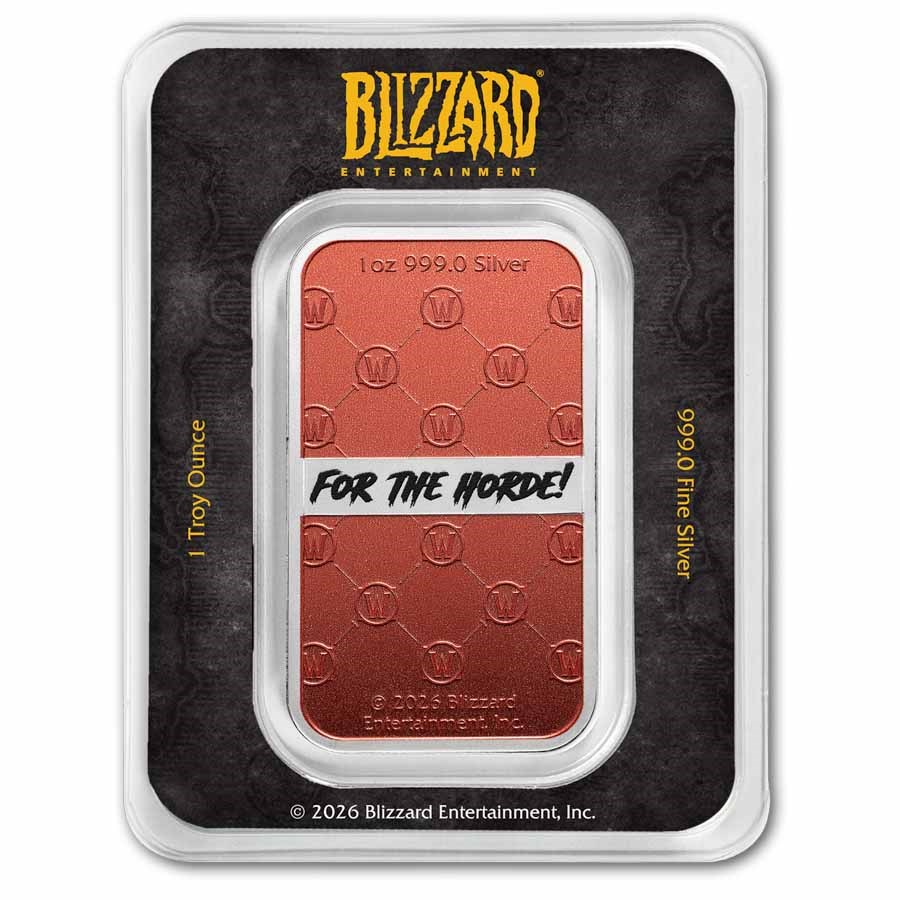 1 oz Silver World of Warcraft Horde Bar (TEP) - Image 2