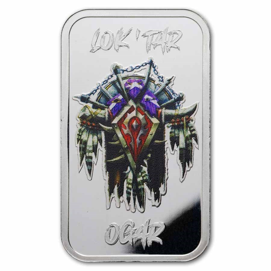 1 oz Silver World of Warcraft Horde Bar (TEP) - Image 3
