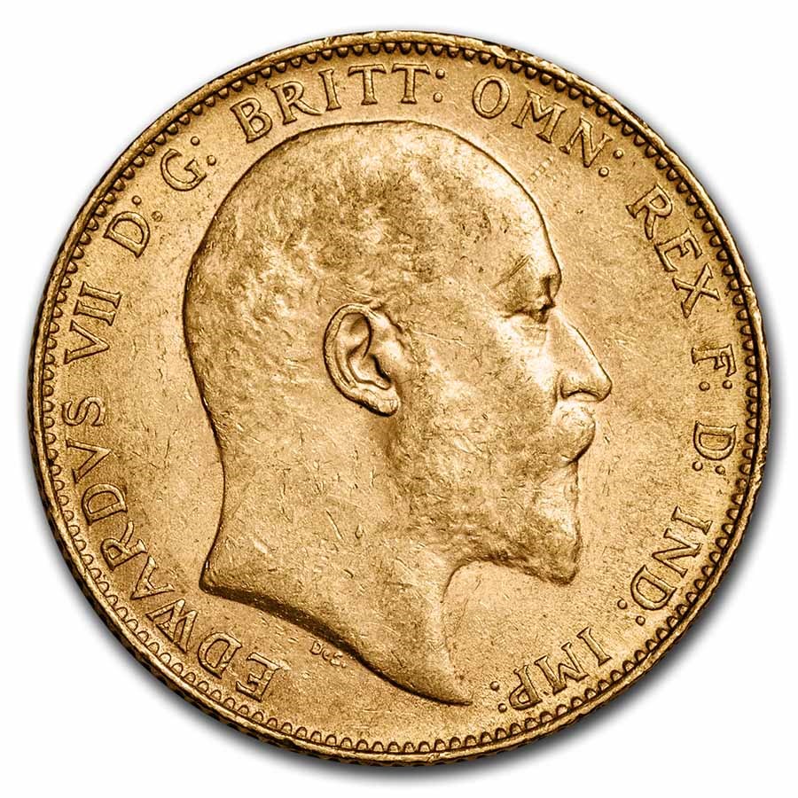 1909 Great Britain Gold Half Sovereign Edward VII - Image 2
