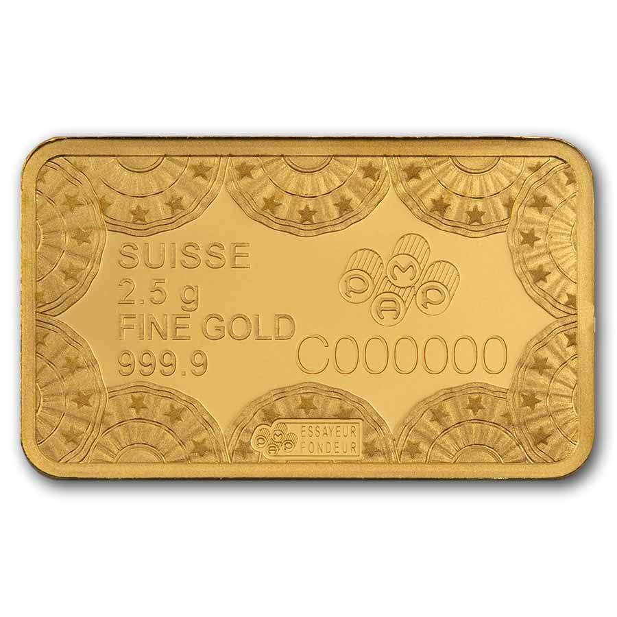 2.5 gram Gold Bar - PAMP 250th Anniversary of the USA - Image 4