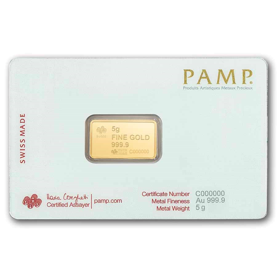 5 gram Gold Bar – PAMP America the Free: Bald Eagle (Assay) - Image 2