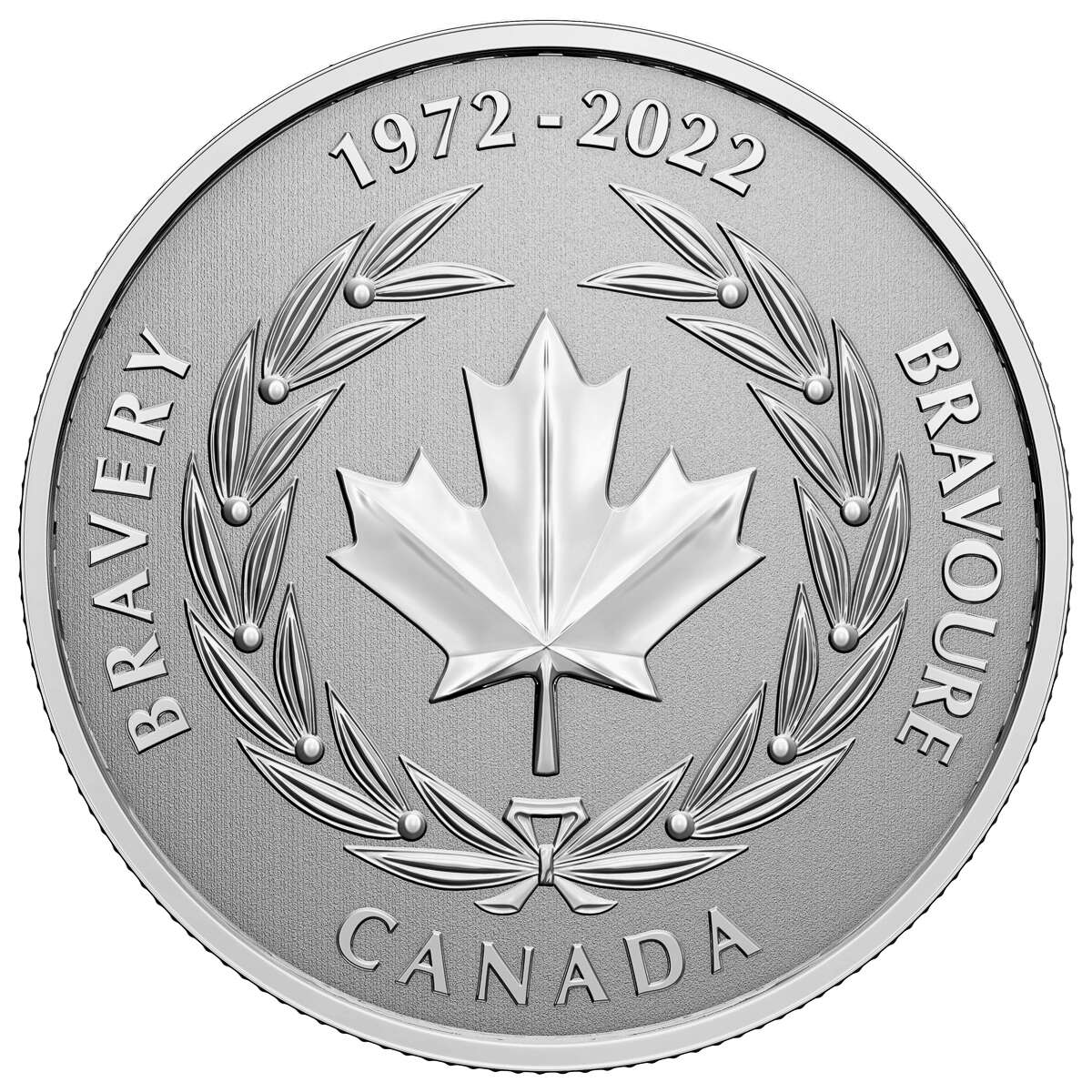 2022 $5 Moments to Hold: 50th Anniversary of the Medal of Bravery - Pure Silver Coin - Image 2