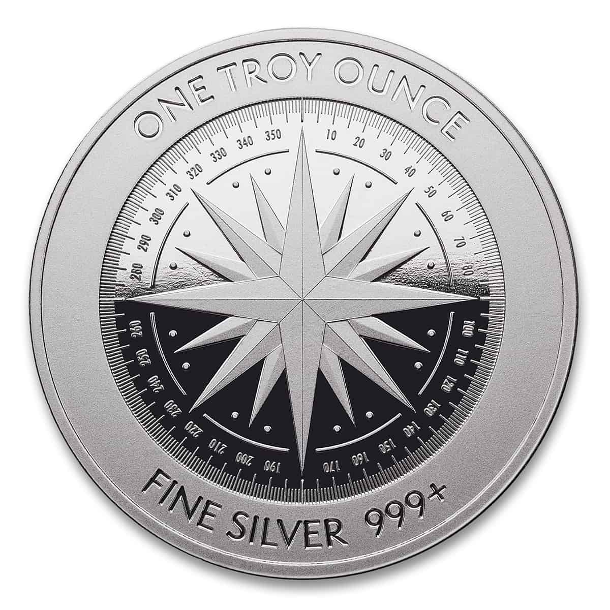 1 oz Silver Round - Compass Rose