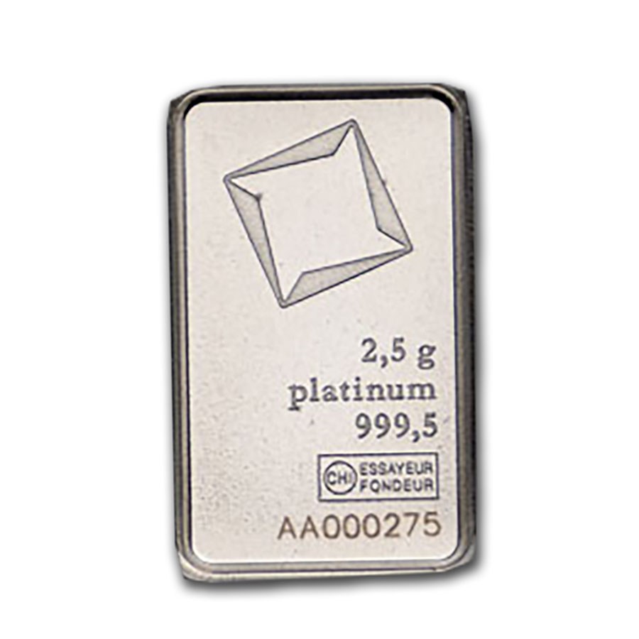 2.5 Gram Platinum Bar Valcambi - In Assay - Image 3